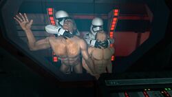 3d abs against_glass against_window anal_penetration anal_sex armor choking cmnm erect_nipples gay gay_domination han_solo luke_skywalker muscle muscular nude pectorals star_wars stormtrooper white_male