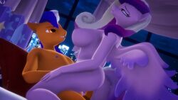 16:9 3d_(artwork) 4k absurd_res alicorn anthro anthro_on_anthro anthro_penetrated anthro_penetrating anthro_penetrating_anthro ass big_breasts breasts cowgirl_position curtains duo equid female female_penetrated friendship_is_magic furry hi_res horn lightning_burn_(oc) loveslove male male_penetrating male_penetrating_female mammal my_little_pony night nipples nude on_top penetration princess_cadance_(mlp) sex straight vaginal_penetration widescreen window wings