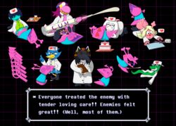 <3_eyes ambiguous_gender ambiguous_penetrated animal_mask anthro armless ass avian beak_mask berdly bird blush bodily_fluids bottomless bovid cake caprine catti_(deltarune) cervid clothed clothed_sex clothing cum cum_in_mouth cum_in_pussy cum_inside cumshot deltarune dessert dildo dizzy_eyes doctor domestic_cat ejaculation english_text eye_pop felid feline felis fellatio female female/ambiguous female_penetrating feral food gameplay_mechanics gay gay_sex genital_fluids genitals gesture goat hands-free happy happy_sex heart hi_res human jockington_(deltarune) johnbrain93 kris_(deltarune) kris_female_(deltarune) looking_pleasured male male/ambiguous male/female male/male mammal mask monster noelle_holiday oral orgasm orgasm_face penetration penile penis plague_doctor pussy questionable_consent ralsei reptile rule_63 scalie sex sex_toy simple_background snake spilled_drink spontaneous_ejaculation strapon susie_(deltarune) syringe text tray undertale_(series) uniform video_games virovirokun