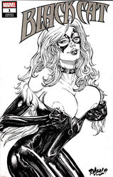 2019 areolae ass athletic bare_shoulders big_breasts black_cat_(marvel) bodysuit breasts bubble_butt busty butt catsuit choker cleavage collarbone domino_mask felicia_hardy female female_focus female_only fit fit_female hourglass_figure huge_breasts large_breasts leather leather_suit lipstick long_hair makeup marvel marvel_comics nipples overflowing_breasts pinup skin_tight solo spider-man_(series) tagme tim_vigil toned toned_female undressing white_hair wide_hips zipper_pull_tab