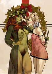 2d 2girls areolae arms_behind_back ass babydoll background bandaid batman_(series) blonde_hair blue_eyes bottomless breasts bubble_butt bushy_pubes busty canon_couple casual christmas christmas_decorations christmas_wreath clothed_female clothing covered_eye covering covering_eye covering_eyes dc dc_comics decoration dima_ivanov dress duo erect_nipples evening_gown excessive_pubic_hair eyelashes eyeliner eyes eyeshadow female female_focus female_only fit fit_female gift green-skinned_female green_eyes green_skin hairy hairy_female hairy_pussy harley_quinn holding_object holding_scissors hourglass_figure human human_only humor innie_pussy legs lesbian lingerie lipstick long_hair makeup mascara medium_breasts minidress mistletoe multiple_girls nail_polish navel negligee nightgown nightie nipples nipples_visible_through_clothing nude open_clothes open_eyes outerwear pale-skinned_female pale_skin pamela_isley parted_lips pigtails pinup plaster poison_ivy pubic_hair pussy red_dress red_hair ribbon ribs robe scissors see-through see-through_clothing shears side_view sleepwear small_breasts standing surprise teeth thin_waist tied_hair transparent_clothing transparent_dress twintails vagina wide_hips yuri