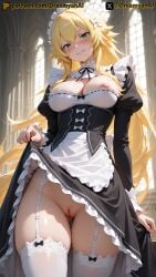 1girls 2025 4k ai ai_assisted ai_generated anime anime_style artist_name big_breasts blonde_hair breasts dreamyan_ai female frederica_baumann green_eyes hi_res high_quality high_resolution highres long_hair maid maid_apron maid_headdress maid_outfit maid_uniform patreon pussy pussy_juice re:zero_kara_hajimeru_isekai_seikatsu seductive seductive_eyes seductive_look seductive_pose seductive_smile thick_ass thick_thighs thighs uncensored