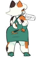 ass ass_focus big_breasts clothes_torn dialogue green_dress green_panties jamcrumb maralynn_(jamcrumb) oc onomatopoeia ripped_clothing thick_thighs wardrobe_malfunction