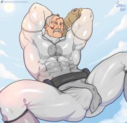 bara bulge bulge_through_clothing bulge_under_clothes conquest_(invincible) gay invincible invincible_(tv_series) loincloth loincloth_aside muscles smikeart