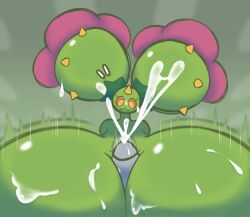 big_breasts bobamilkteal breasts cum ejaculation ejaculation_between_breasts enormous_breasts female gigantic_breasts green_skin huge_breasts large_breasts maractus paizuri plant_girl pokemon pokemon_(species) titfuck