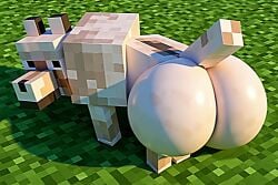 1boy 1male 2025 3d 3d_model ai_generated ass ass_bigger_than_head back back_view background big big_ass big_butt body character domestic_dog ear edit eyes floor green green_floor huge huge_ass huge_butt hyper hyper_ass hyper_butt looking_at_viewer looking_back male male_only minecraft model original sex sonkid450 tagme tail tails white wolf wolf_(minecraft) wolf_ears wolf_tail
