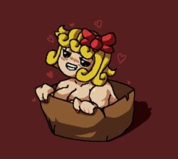 blush female hearts_around_head magdalene_(the_binding_of_isaac) the_binding_of_isaac