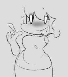 1girls big_breasts blush female fnf fnf_mod fnf_mods friday_night_funkin friday_night_funkin_mod gray_background grey_background moana_melville oc original_character sketch tagme unknown_artist white_eyes