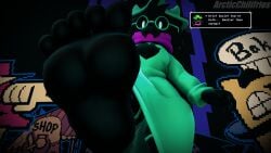 3d arcticchilifries caprine deltarune feet foot_fetish giant_male male micro ralsei soles tagme