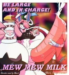 absurd_res alicard_(alicard) anthro balls big_balls big_penis bodily_fluids clothed clothing container cum digital_media_(artwork) eeveelution english_text erection expansion fan_character femboy fur generation_6_pokemon genital_fluids genitals growth hair hi_res huge_balls huge_cock hyper hyper_balls hyper_genitalia hyper_penis looking_at_viewer male mammal milk milk_container nintendo penis pokemon pokemon_(species) shaded shieradevil simple_background smile solo spiked_penis spikes spikes_(anatomy) sylveon text thick_thighs topwear white_body