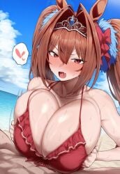 1girls ai_generated animal_ears anthropomorphization artist_request daiwa_scarlet_(umamusume) eyes female hair legs skin tagme umamusume umamusume_pretty_derby young