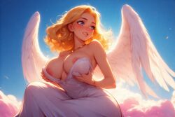ai_generated angel_girl angel_wings clouds sky