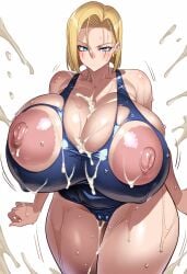 1girls ai_generated android_18 blonde blonde_female blonde_hair blonde_hair_female blue_eyes blue_eyes_female cameltoe cleavage curvy dragon_ball erect_nipples female gigantic_breasts huge_areolae huge_ass nai_diffusion ninja666r puffy_nipples short_hair short_hair_female stable_diffusion thick_lips voluptuous wide_hips yellow_hair