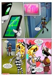 1girls bbmbbf character_request comic murder_drones palcomix underwear