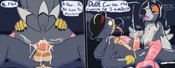 2018 2koma 5_fingers absurd_res accessory accipitrid accipitriform anthro anthro_on_anthro anthro_penetrated anthro_penetrating anthro_penetrating_anthro ass avian balls beak bird black_beak black_body black_clothing black_eyes black_feathers black_hair black_headwear black_penis blush bodily_fluids butt_grab clothing columbid comic cowgirl_position cum cum_everywhere cum_from_ass cum_in_ass cum_in_hair cum_in_mouth cum_inside cum_on_arm cum_on_balls cum_on_beak cum_on_butt cum_on_face cum_on_hand cum_on_hat cum_on_head cum_on_leg cum_on_penis cum_on_shoulders cum_on_stomach cum_on_tongue cum_string cumshot dialogue duo ejaculation english_text feathers felino fingers fur gay genital_fluids genitals grey_body grey_feathers grey_fur hair hair_accessory hairband hand_on_butt headgear headwear hi_res hip_grab humanoid_penis jewelry male male/male male_penetrated male_penetrating male_penetrating_male messy mostly_nude motion_lines necklace on_top onomatopoeia open_mouth orange_body orange_feathers orange_sclera orgasm penetration penis pietro_(felino) pigeon pink_talons ponytail rear_view red_eyes red_penis sex side_view sound_effects speech_bubble striped_balls striped_feathers striped_genitalia stripes sweat talons tan_body tan_feathers text tongue tongue_out uncut yaoi