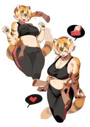 big_breasts breasts chubby feline female furry huge_breasts mx99926 tagme thick_thighs tiger tiger_girl wide_hips