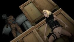 3d functionally_nude hiding kevlar_vest metal_gear_solid paz_ortega_andrade pubes pubic_hair pussy sfm source_filmmaker stealth tactical_nudity vest