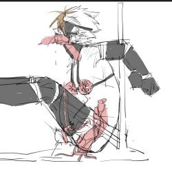 blindfold bondage haikyuu!! huifaysong male male_focus male_only nishinoya_yuu restrained sex_toy sex_toy_in_ass solo solo_male