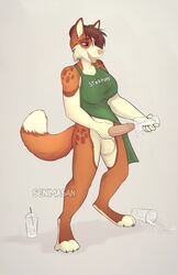 1futa 2020 4_toes 5_fingers anthro apron apron_only balls bodily_fluids breasts brown_hair canid canine canis cheek_tuft clothing countershading cum cum_in_a_cup cup digital_media_(artwork) digitigrade dipstick_tail domestic_dog eyebrows eyelashes facial_tuft fingers fur futa_only futanari genital_fluids genitals gynomorph hair hi_res holding_cup holding_object humanoid_penis intersex looking_pleasured mammal masturbation mostly_nude multicolored_body multicolored_fur multicolored_tail open_mouth orange_body orange_fur penis purple_eyes senimasan simple_background solo solo_futa teeth three-quarter_view toes tongue tongue_out tuft two_tone_body two_tone_fur white_body white_countershading white_fur