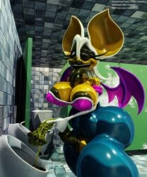 3d_(artwork) absurd_res animal_genitalia animal_penis areola armor bathroom big_breasts big_penis bodily_fluids breastplate breasts clothing curvy_figure digital_media_(artwork) equine_genitalia equine_penis eyelashes flared_penis genital_fluids genitals gynomorph hi_res hyper intersex lips mismatched_animal_genitalia mismatched_animal_penis mismatched_genitalia mismatched_penis peeing penis rouge_the_bat saliva sanory sega smegma sonic_(series) sonic_the_hedgehog_(series) suit tail thick_lips tongue urine voluptuous vulva wings