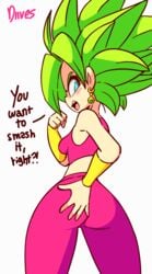 1girls animated animated_gif ass ass_grab breasts clothing diives dragon_ball dragon_ball_super earrings female female_only fusion gif green_hair groping kefla legendary_super_saiyan light-skinned_female light_skin looking_at_viewer looking_back patreon potara_earrings saiyan short_hair shounen_jump solo spiky_hair super_saiyan text watermark