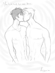 2boys abs gay jason_grace male_only muscles muscular out-of-frame_censoring pectorals percy_jackson percy_jackson_and_the_olympians pubic_hair skinny