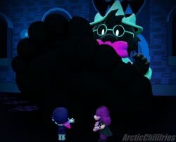 3d arcticchilifries caprine deltarune feet feet_worship female foot_fetish giant_male human kris_(deltarune) male micro monster ralsei soles susie_(deltarune) tagme worship worshiping