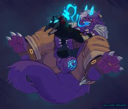 anal anal_sex anthro anthro_on_anthro anthro_penetrated anthro_penetrating anthro_penetrating_anthro balls big_balls blush bottomwear claws clothing dragon duo ear_piercing ear_ring finger_claws fur generation_1_pokemon gengar genitals grey_background horn larger_anthro larger_male lying male male/male male_penetrated male_penetrating male_penetrating_male mythological_creature mythological_scalie mythology nintendo nude_anthro nude_male on_back open_mouth pants pawpads paws penetration penile penile_penetration penis penis_in_ass piercing pokemon pokemon_(species) purple_body purple_fur rear_view ring_piercing scalie sex simple_background sinisterheaven size_difference smaller_anthro smaller_male smaller_penetrated soul soul_vore toe_claws vore