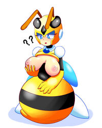 1girls ? blush breasts fuppy-jr honey_woman mega_man mega_man(classic) vesper_woman