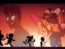 ahe_gao anal_insertion animated blitzo_(helluva_boss) dark-skinned_male hellaverse helluva_boss no_visible_genitalia official_animation official_art pleasure_face questionable_consent tagme vibrator vibrator_in_ass