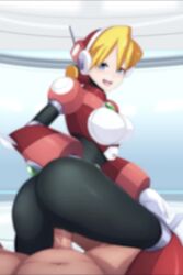 1_minute_long 1boy 1girls alia animated ass big_ass big_breasts black_bodysuit blonde_hair blue_eyes blush bodysuit capcom clothing completely_naked completely_naked_female completely_nude completely_nude_female cowgirl_position dominant_female hand_on_ass long_hair longer_than_one_minute mega_man mega_man_x morobochiyo naked naked_female nude nude_female open_mouth opennsfwsp penis penis_in_pussy pussy robarts_hallway robot_girl sex short_hair sound tagme vertical_video video