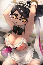 +_+ 1girls alternate_breast_size areola areolae armpits bare_shoulders big_breasts blush breasts callie_(splatoon) cleavage exposed_breasts female female_focus female_only gloves hizake inkling kashu_(hizake) large_breasts legwear long_hair looking_at_viewer maid maid_bikini maid_headdress maid_uniform mole_under_eye multicolored_hair nintendo nipples pointy_ears pseudo_hair revealing_clothes rope_bondage shiny_hair skirt smooth_skin splatoon splatoon_2 string string_bra sweat sweatdrop symbol-shaped_pupils tentacle_hair tied_up two_tone_hair white_gloves wide_eyed yellow_eyes