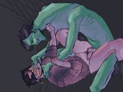 2boys anal emetophilia hidden_face no,_i'm_not_a_human only_one_naked pale_visitor protagonist_(no,_i'm_not_a_human) vomit yaoi