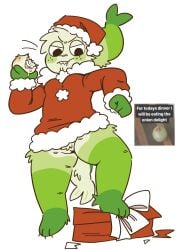 cranky christmas shrimpo from dandy's world by holidayshrimp