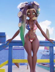 2023 3d 3d_(artwork) 3d_model 3d_render american_flag american_flag_bikini ass ass_visible_through_thighs background banging_body big_ass big_breasts big_butt big_thighs black_hair boat bra breasts calm curvy curvy_body curvy_female curvy_figure dark-skinned_female dark_skin detailed_background digital_media_(artwork) dock eyebrows eyelashes eyeshadow female fence fit fit_female glistening glistening_body glistening_butt glistening_eyes glistening_hair glistening_skin green_hair headgear headphones headwear hips hourglass_figure huge_ass huge_butt jos_bobot legs legs_together long_hair looking_away looking_up marina_(splatoon) marina_(wo262) marina_ida multicolored_eyes multicolored_hair muscular_legs ocean octoling_girl outdoors outside panties perky_breasts sailboat sexy shiny_skin shoulders shy shy_expression slim_waist solo solo_female solo_focus splatoon splatoon_(series) splatoon_2 splatoon_3 standing sweat sweatdrop tentacle tentacle_hair thick thick_ass thick_thighs thighhighs thighs voluptuous voluptuous_female wide_hips wo262_(3d_model_style)