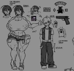 "sonic" 1boy 1girls 2017_x abs colt_m1911 english english_text female_abs huge_breasts huge_nipples m1911 micro_shorts microshorts midriff muscular muscular_female nipple_bulge nipple_outline nipples_bulge piperat reference_image short_shorts shorts sonic_the_hedgehog taller_female text zesty_sonic_(meme)