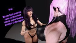 2girls 3d ass ass_bigger_than_head big_ass big_breasts big_thighs bigger_female bimbo breasts breasts_bigger_than_head bubble_ass bubble_butt bust busty curvaceous curvy curvy_figure female height_difference hips huge_ass huge_breasts huge_thighs kori_(sevenarts) large_ass large_breasts large_thighs larger_female light-skinned_female light_skin mature mature_female milf muscle_mommy muscular muscular_female older_female older_sister older_sister_and_younger_sister original original_character original_characters pink_hair purple_hair round_ass round_breasts sevenarts sevenverse short_female shorter_female siblings sisters size_difference slim_waist smaller_female sylvia_(sevenarts) taller_female thesevenartsx thick thick_hips thick_legs thick_thighs thighs thighs_bigger_than_head voluptuous waist wide_hips wide_thighs younger_female younger_sister