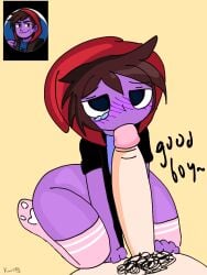 2boys absolute_cinema big_ass big_ass_(male) big_thighs bj black_jacket blowjob brown_hair crying dick femboy femboy_socks gay gay_blowjob light-skinned_male light_skin paw_socks pink_socks pink_stockings pink_tip pubes pubic_hair purple_body purple_skin red_hat smallarmrants socks stockings sucking_penis thigh_high_socks thigh_high_stockings thigh_highs thighhighs tiktok tiktoker youtube youtuber