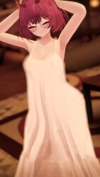 1futa armpits cock cute cute_girl dress erection futanari glasses horny horny_futa intersex nipples_visible_through_clothing penis pink_eyes red_hair see-through see-through_clothing transgender transparent_clothing vr vrchat vrchat_avatar vrchat_model