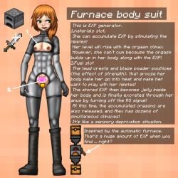 1girls abs alex_(minecraft) breasts female fit fit_female flat_chest flat_chested gameplay_mechanics green_eyes item_description kakutkmds microsoft minecraft mojang muscular nipples orange_hair solo standing sweat tagme unnecessary_censorship video_game_character video_game_franchise video_games