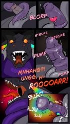 2024 absurd_res balls bodily_fluids comic cum cum_inside cum_on_balls cum_on_belly cum_on_body cumshot dragon drooling ear_penetration ejaculation erection genital_fluids genitals grey_body hi_res humanoid_genitalia humanoid_penis inflation inflation mythological_creature mythological_scalie mythology onomatopoeia open_mouth oral orange_sclera orgasm penetration penis purple_body saliva scalie sex sound_effects surprised text titansong tongue tongue_out vein veiny_penis worm