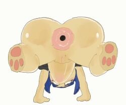 2d ahe_gao anal animal_crossing animated ankha ankha_(animal_crossing) anthro anthro_penetrated anus big_anus big_ass breasts disembodied_penis female from_behind from_behind_position from_below furry huge_anus huge_cock huge_penis male pawpads paws penis prolapsed_anus puffy_anus raburesu_ shortstack small_breasts stomach_bulge tagme video