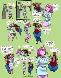 beltpop big_breasts breasts cleavage female huge_breasts marceline princess_bubblegum tagme thick_thighs wide_hips