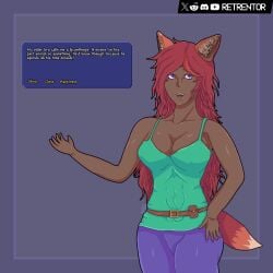 clothed fox_ears fox_tail furry re-logic red_hair retrentor terraria zoologist_(terraria)