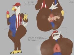 1futa 4th_of_july anal anal_vore avian bald_eagle big_breasts bird chubby cock fat_ass female_prey fethurz food furry futa_pred futanari hot hotdog intersex musk outside penis pudgy steam sweat sweaty thick_thighs unwilling_prey