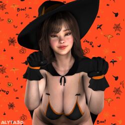 1girls 3d alyta3d big_ass big_breasts big_thighs breasts bust busty curvaceous curvy curvy_figure female halloween halloween_costume hips huge_ass huge_breasts large_ass large_breasts light-skinned_female light_skin mature mature_female slim_waist thick thick_hips thick_legs thick_thighs thighs voluptuous waist wide_hips witch witch_costume witch_hat