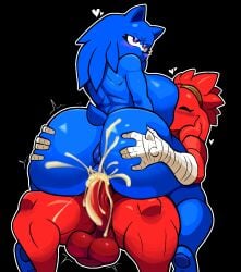 anthro big_ass big_penis black_background blue_ass blue_blush blue_body blue_breasts breasts cum_inside fanon fnf friday_night_funkin friday_night_funkin_mod furry futanari hands_on_ass hedgehog intersex knuckles_the_echidna large_breasts nsfw_lies penis pussy red_hair red_penis red_skin sonic_(series) sucking_nipples thicc thick_thighs vaginal_penetration vaginal_sex white_outline