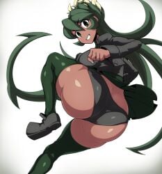 ass big_ass big_breasts breasts female fukua_(skullgirls) jadf panties skirt skullgirls thick_thighs underwear