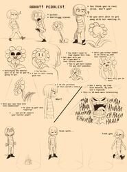 1boy 1girls 1male bulge duo english_text female flowey_the_flower frisk frisky_(under(her)tail) male peddles sketch text thewill under(her)tail undertale undertale_fanfiction