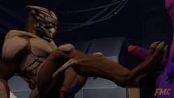 alien anthro bioware blender_(artwork) blender_eevee blue_body cyprian_(foxmccloud278) digital_media_(artwork) dragon duo electronic_arts erection feet foot_fetish foot_focus foot_play footjob foxmccloud287 garrus_vakarian genitals hi_res interspecies male male/male mammal mass_effect mythological_creature mythological_scalie mythology nude penis scalie sex toes turian